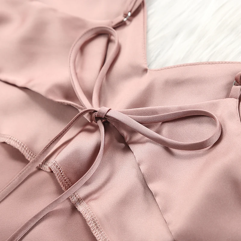 Пижама LILYMODA женская шелковая пижама для сна|Ночные сорочки и пижамы| |