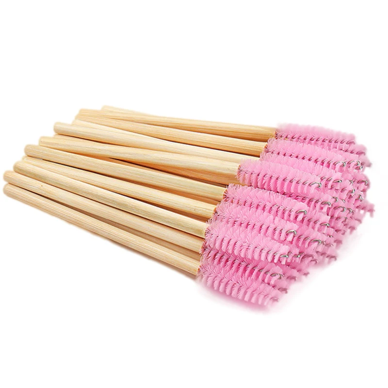 25/50 шт. одноразовые бамбуковые кисти для ресниц |