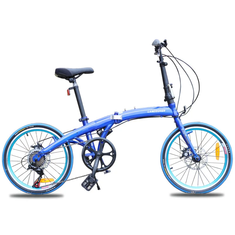 

Super light mini folding bike 20 inch front and rear disc brake road bike student bike