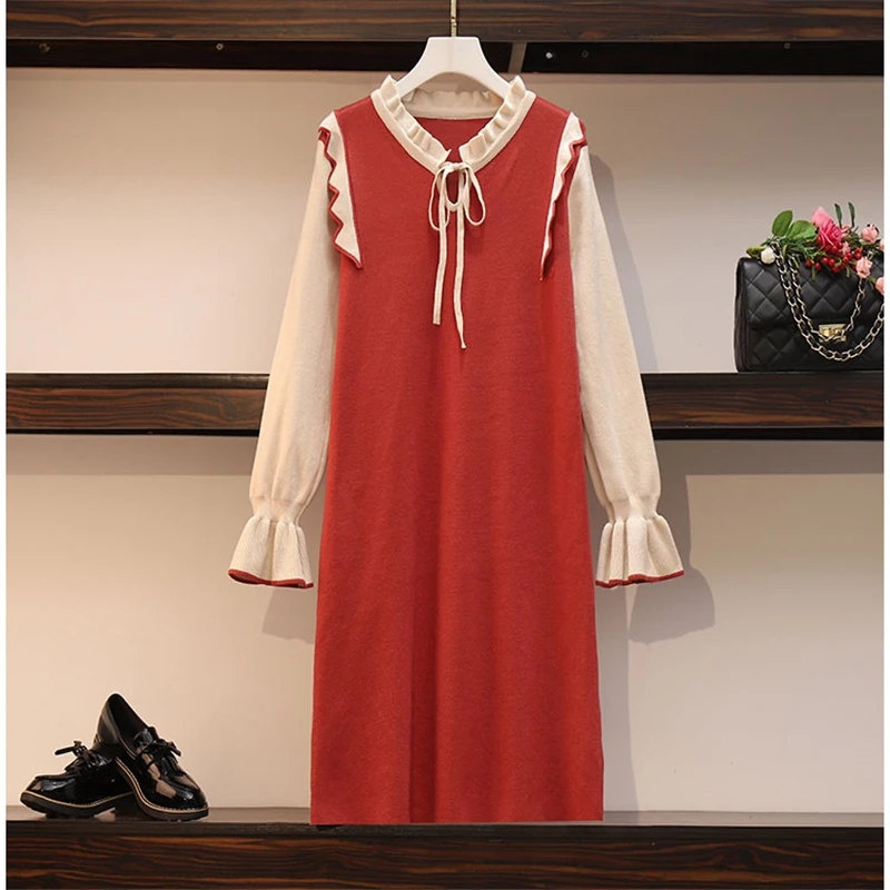 

Casual Loose 2020 Sweater Dress women Long Sleeve Knitted Dress Ladies Elegant party dress Women Winter Warm