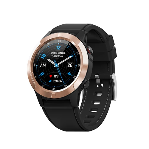 gold Vorke VM2 Смарт-часы gps Bluetooth Смарт-браслет монитор сердечного ритма вызов сообщение напоминание музыкальный плеер несколько видов спорта IP67 - Цвет: gold