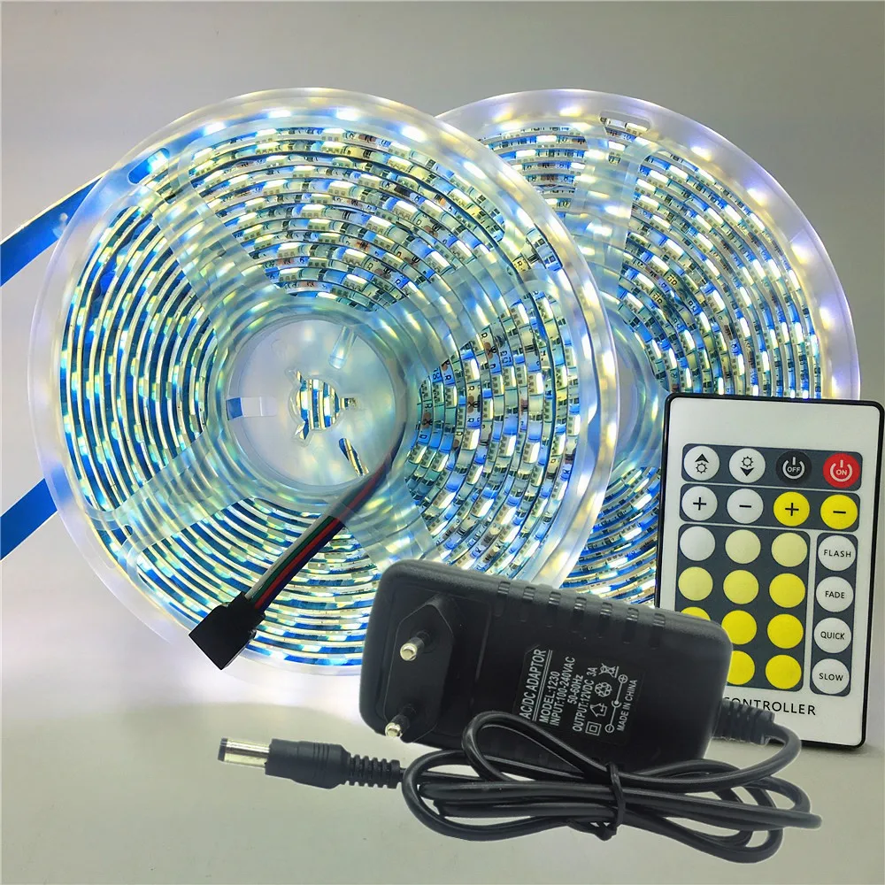 

5M 10M 5050 CCT LED Strip 60leds/m CRI 80 Dual Color CCT Dimmable WW CW Color Temperature Adjustable Flexible LED Tape Ribbon