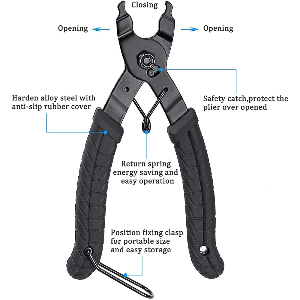 

Bicycle Mini Chain Quick Link Tool Bike Portable Chain Clamp Magic Buckle Pliers Bicycle Removal Installation Hand Tools