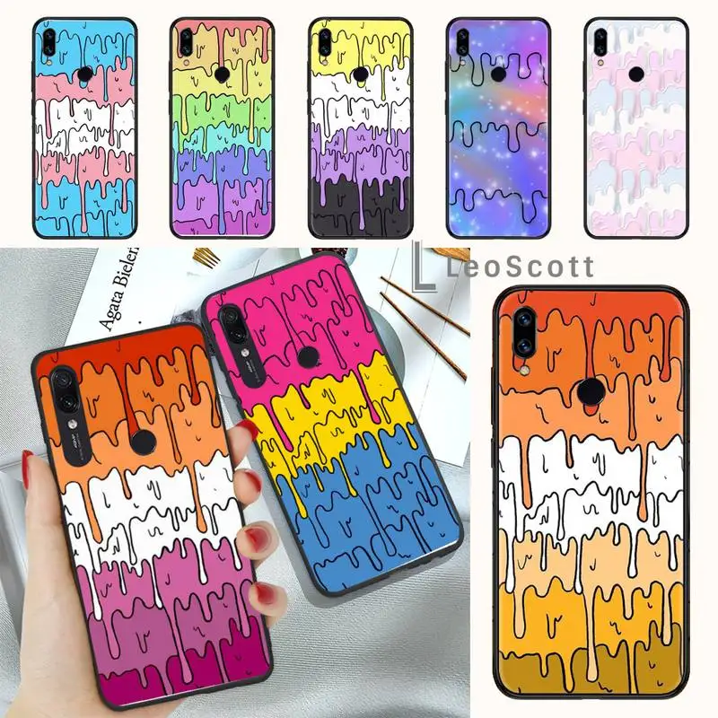 

Kawaii melting rainbow design Phone Case For Xiaomi mi Redmi note 7 8t 9 9t 9s 8 10 10t 11 pro lite K20 max 3