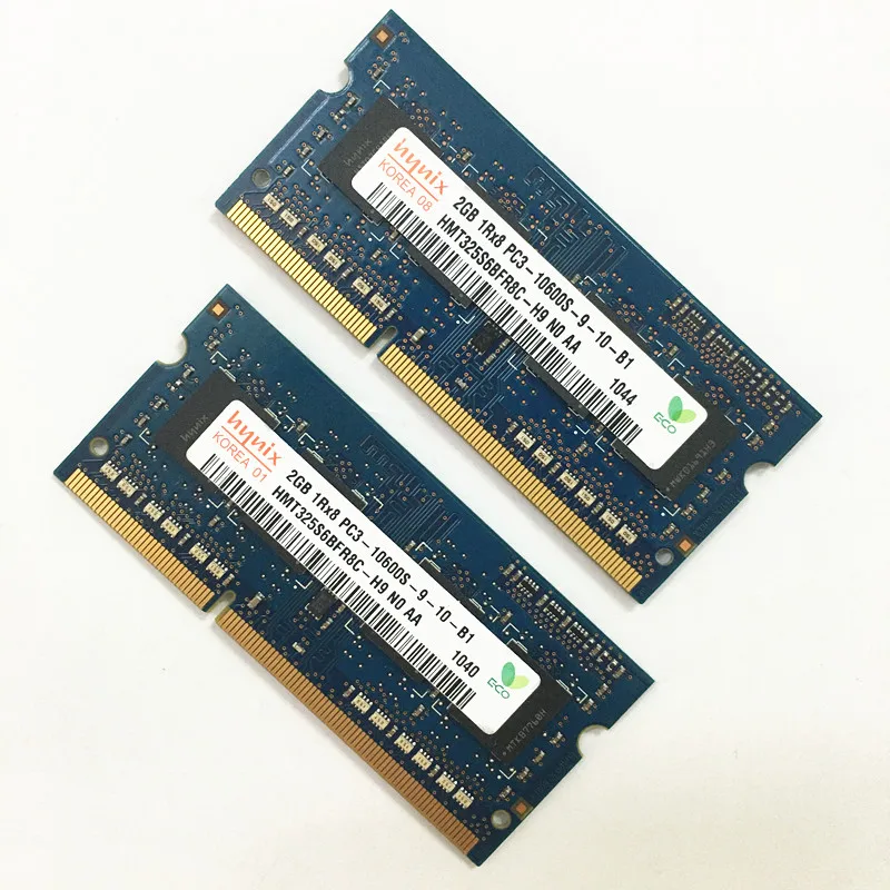Оперативная память hynix ddr3 2 Гб 1RX8 PC3-10600S-9-10-B1/B2 DDR3 1333 МГц для ноутбука 1 5 в |