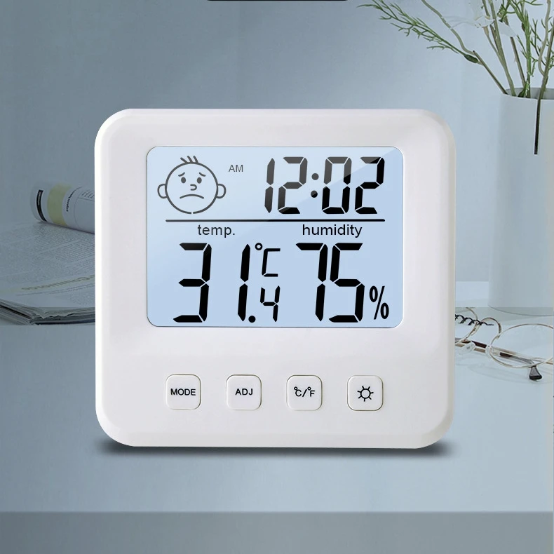 Amvolta Digital Weather Station Temperature Sensor Humidity Meter Thermometer Hygrometer Gauge LCD Indoor Convenient Baby Room |