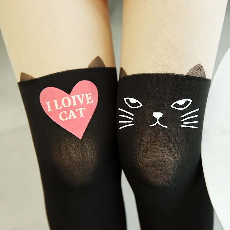 15 Anime cartoon stockings cat loving heart bear totoro devil Kumamon bowknot cute fun sweet women cotton stockings cosplay kawaii - Цвет: 15