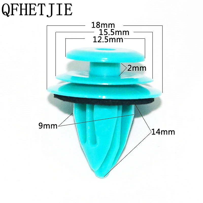 

QFHETJIE 100Pcs Auto Fastener Universal Car Bumper Clips Retainer Car Fastener Rivet Door Panel Fender Liner For Honda BMW