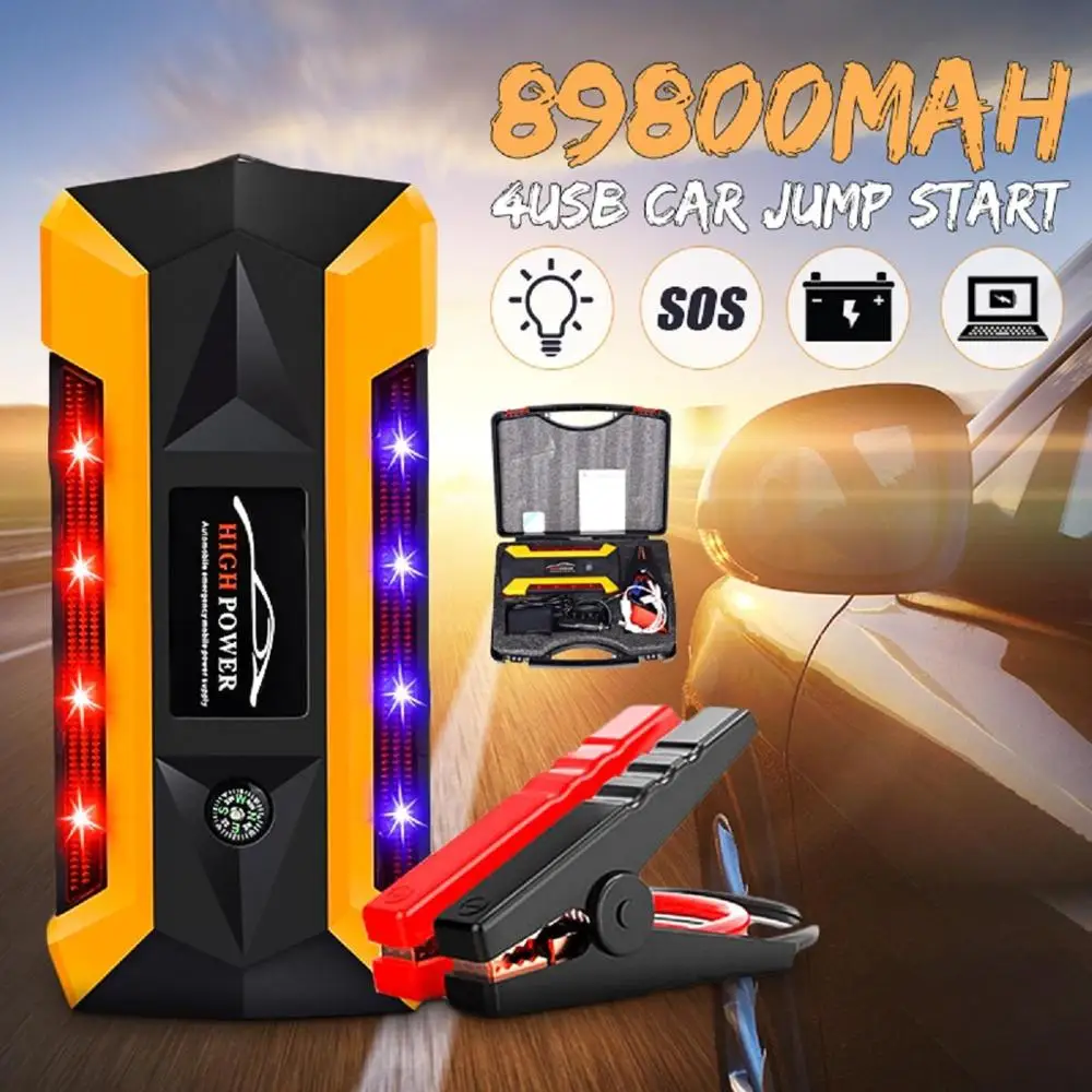 Автомобильный стартовый двигатель 600A Портативный 12V внешний автомобиль Батарея
