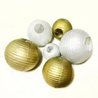 4 звёздочки, золотые, серебряные, белые, свадебные, бумажные фонарики, круглая лампа, Свадебный декор, звёздочка, украшение для дома