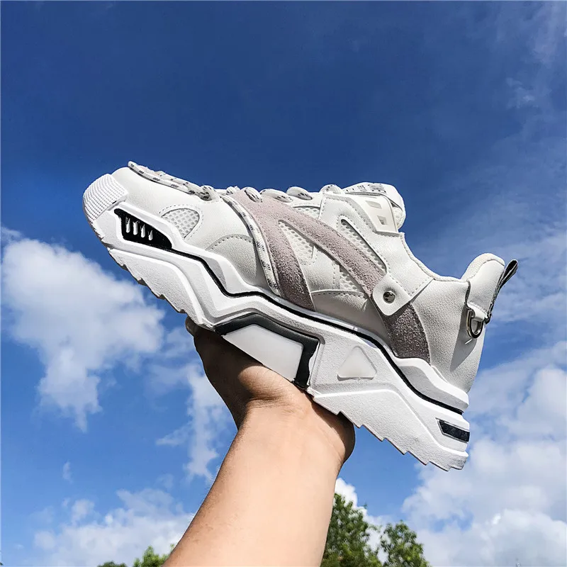 

Кроссовки мужские с толстой подошвой, Повседневные Дышащие, для бега