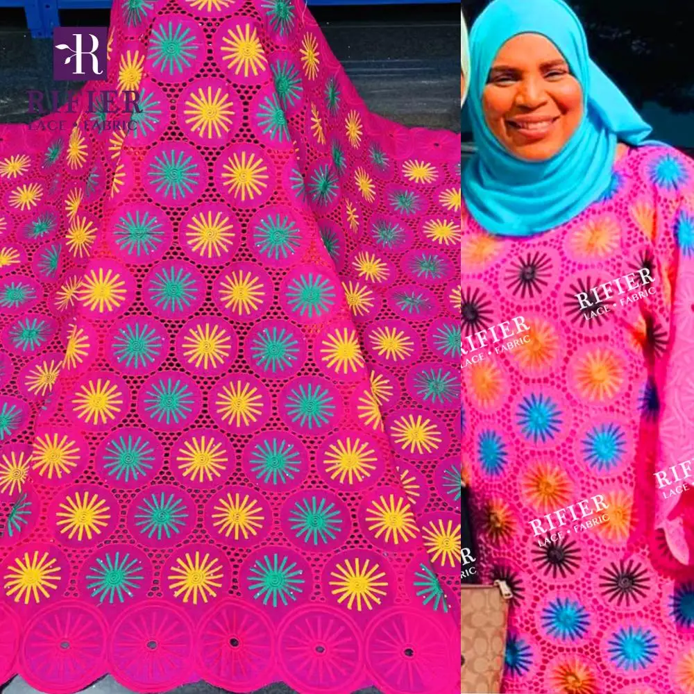 Африканская кружевная ткань с вышивкой швейцарская вуаль хлопок 2020 для Гамбии