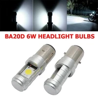 2x ba20d h6 s2 motorcycle led headlight lamps hilow beam conversion white bulbs 1000lm 6w for dc motorcycle headlight bulbs