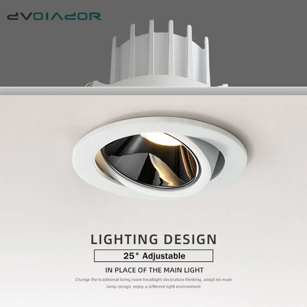 Светодиодный Светильник направленного света 7 Вт 12 встраиваемый круглый