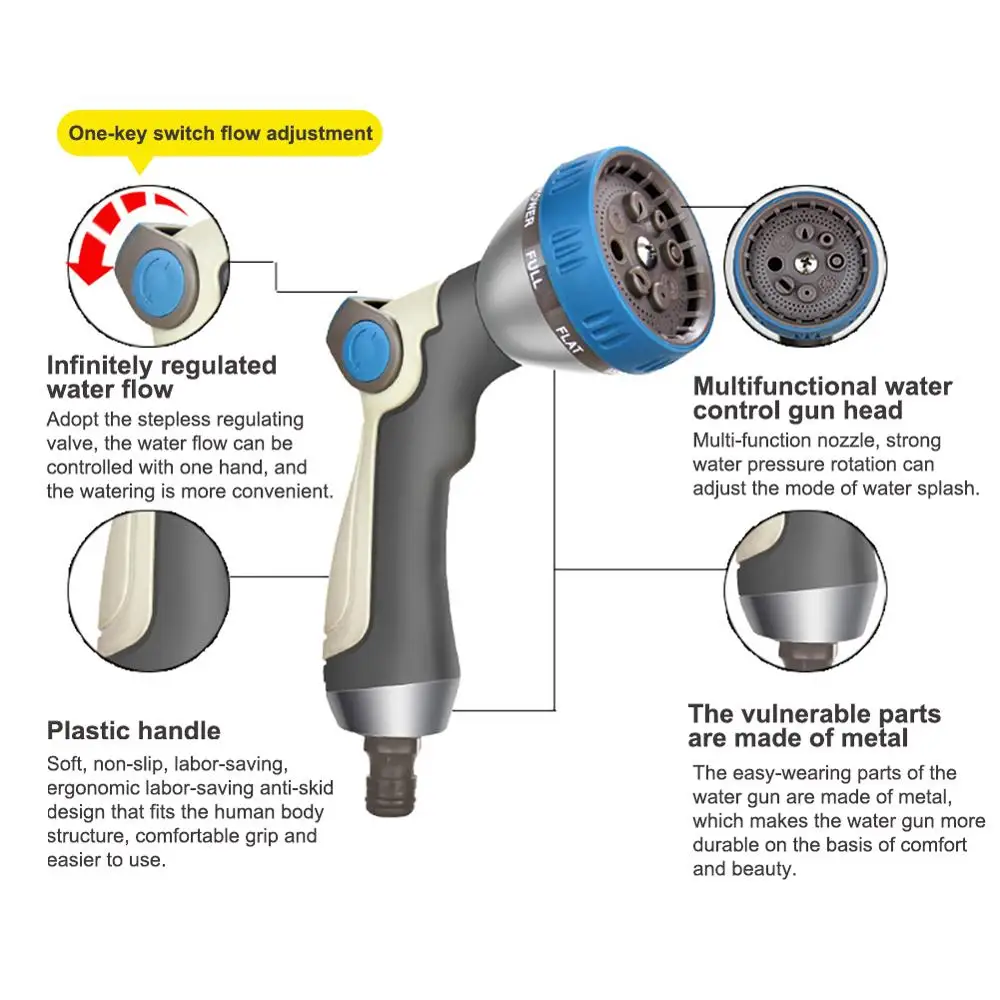 

Home Garden Watering Car Wash High Pressure Water Gun High Pressure Metal Spray For Garden Watering Car Washing Easy To Use