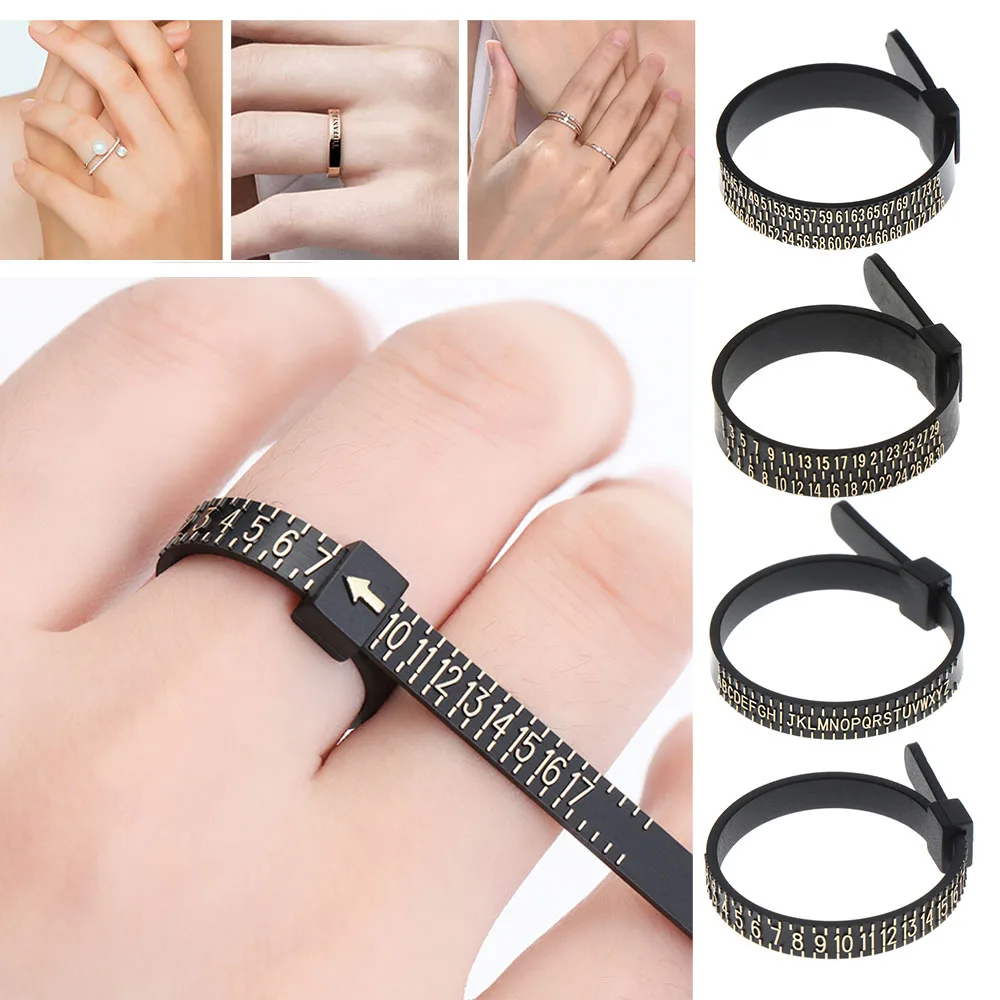 

Helpful HK EU UK US Ring Sizer Measure Finger Gauge For Wedding Ring Band Gauge