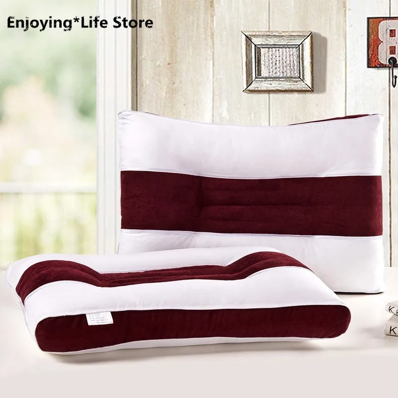 

New Home Cassia Pillow Core Cotton Fabric High Quality Physiotherapy Health Pillow Protection Cervical Pillow