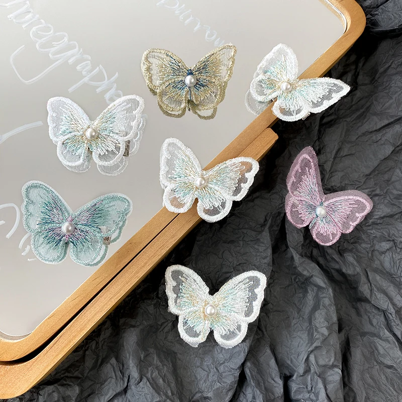 Заколка в стиле Феи Мори с бабочкой Для Девочек заколка для волос популярная