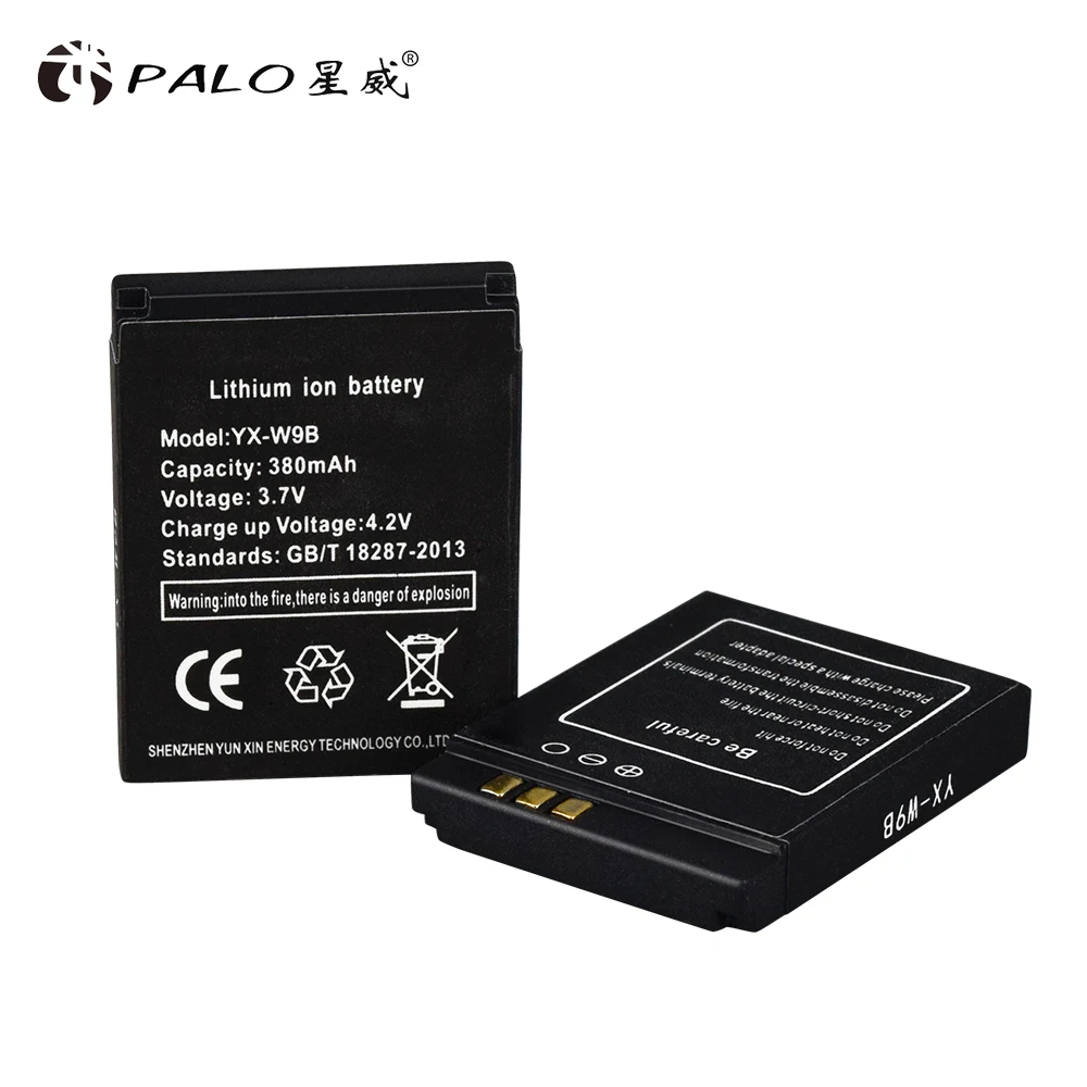 

PALO Durable Smart Watch Battery LQ-S1 YX-W9B 3.7V 380mAh Rechargeable Li-ion Polymer Battery For Smart Watch DZ09