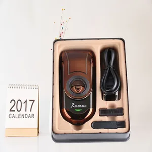 Kemei электробритва 3D Двойные Плавающие Бакенбарды Триммер возвратно-поступательного действия для мужчин для лица безопасная машина с лезвием из нержавеющей стали