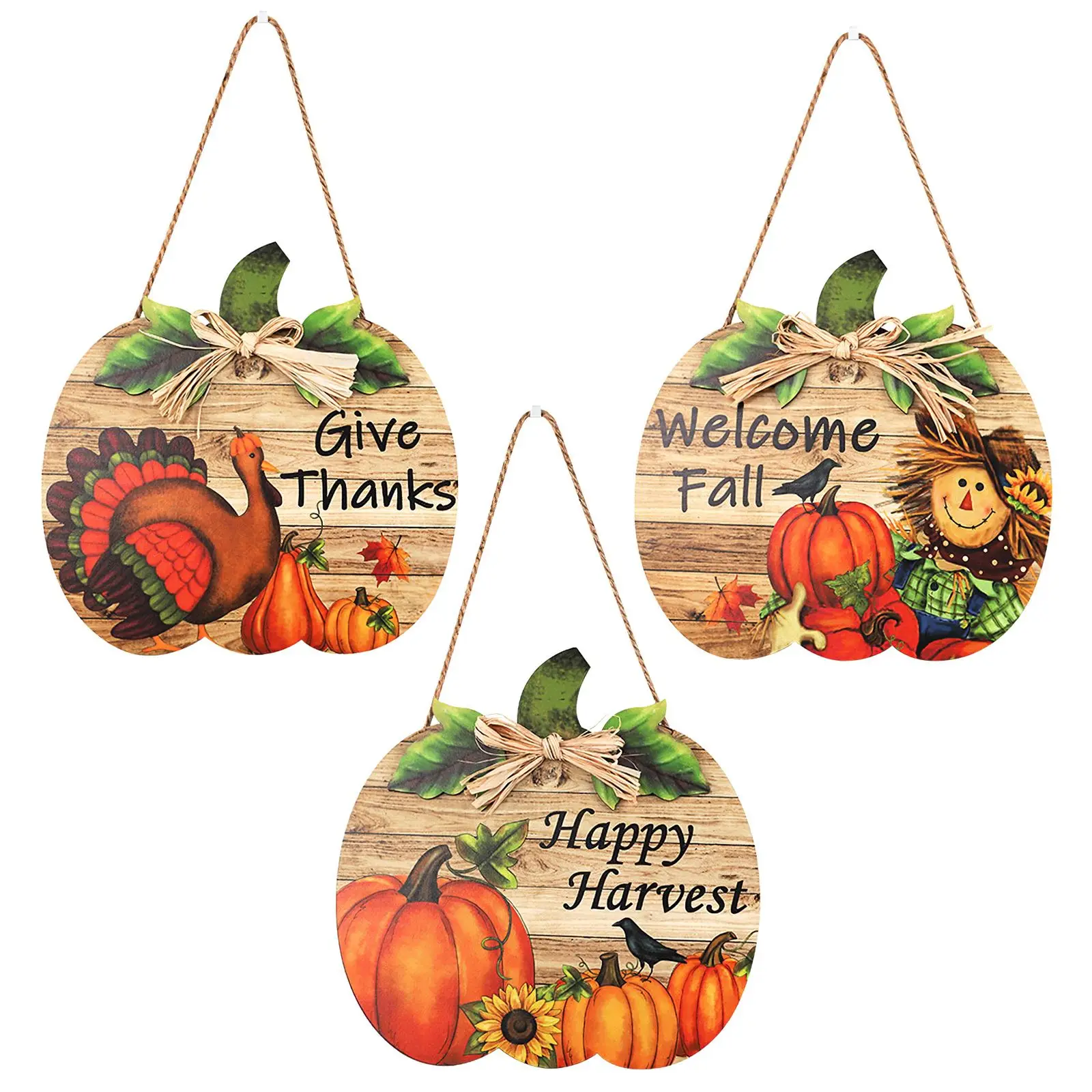 

Delicate Pumpkin Listing Pumpkin Shape Welcome Sign Pumpkin Door Decoration Welcome Door Hanger For Thanksgiving