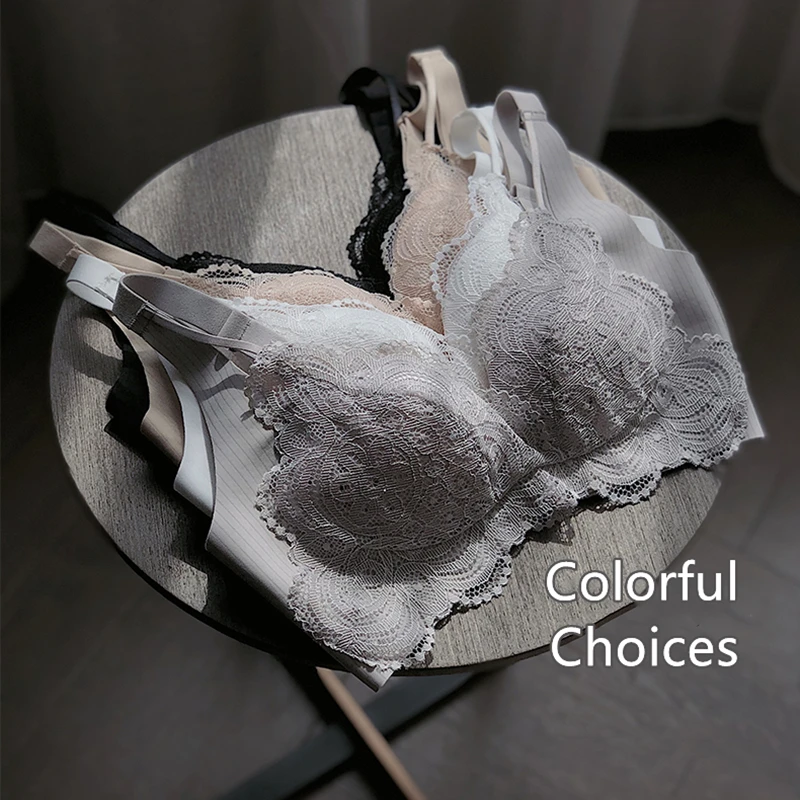 Lace Bra Set Wire Free Bra Seamless Panty Thin Summer Women's Underwear Sexy Intimates Lingerie Femme Hot Underwear & Sleepwears