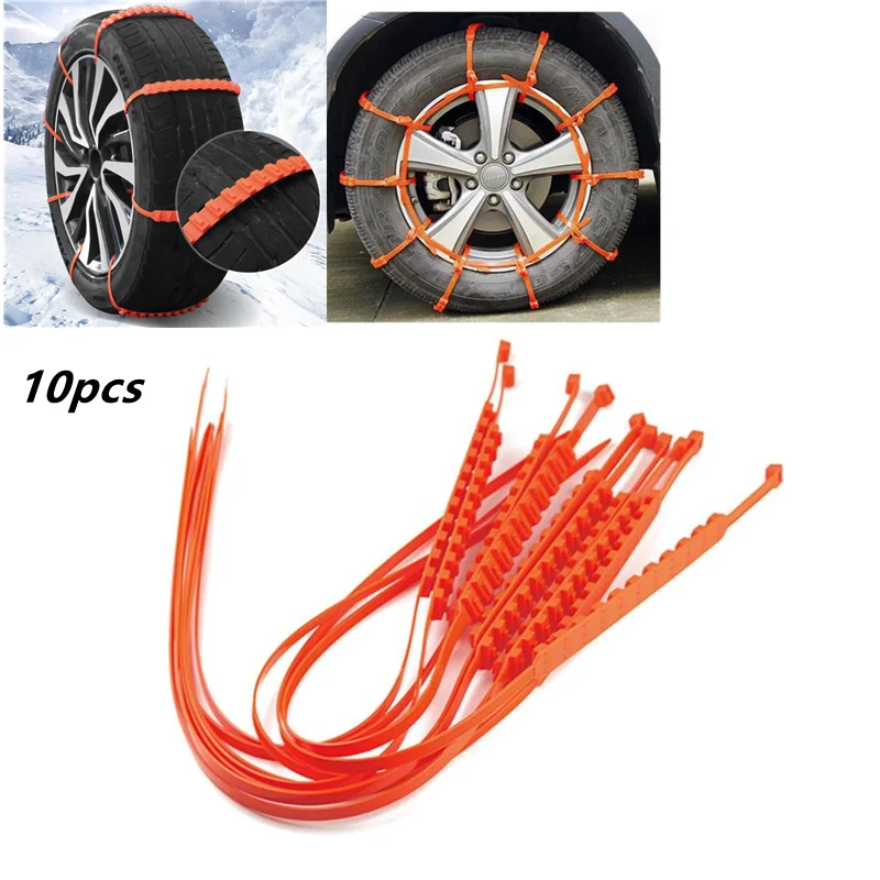 

2022 Car Universal Mini Winter Tires Wheels Snow Chains Car-Styling Anti-Skid Autocross Outdoor Car Accessories 10 pcs/set