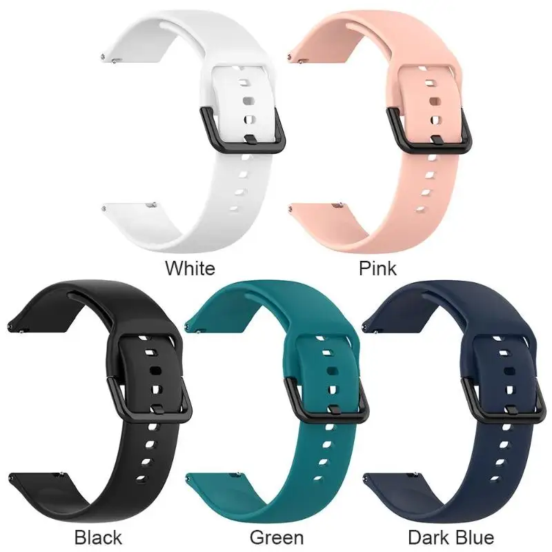 Силиконовый ремешок для часов браслет Samsung Galaxy Watch Active R500 S белый розовый черный