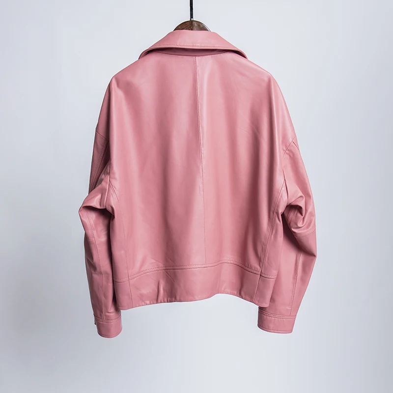 Осенняя модная куртка из натуральной кожи для женщин 2019 зима плюс размер