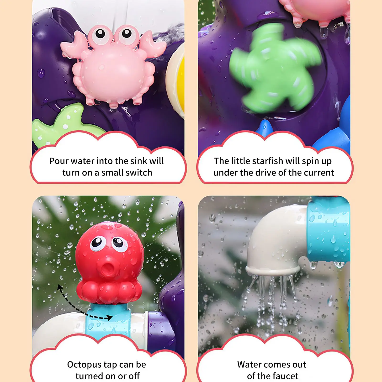 

Dolphin Bathing Shower Toy Bathroom Bathtub Toys With Suction Cup Durable Baby Water Spray Toy For Children Summer Swimming Pool