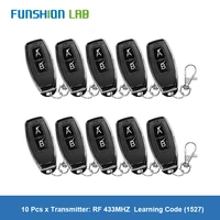 funshion 433 mhz rf remote control learning code 1527 ev1527 for gate garage door controller alarm key 433mhz included battery