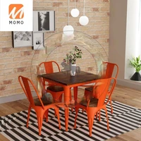 wooden four seater dining table cum coffee table and chair set in orange colour high quality and durable good stuff