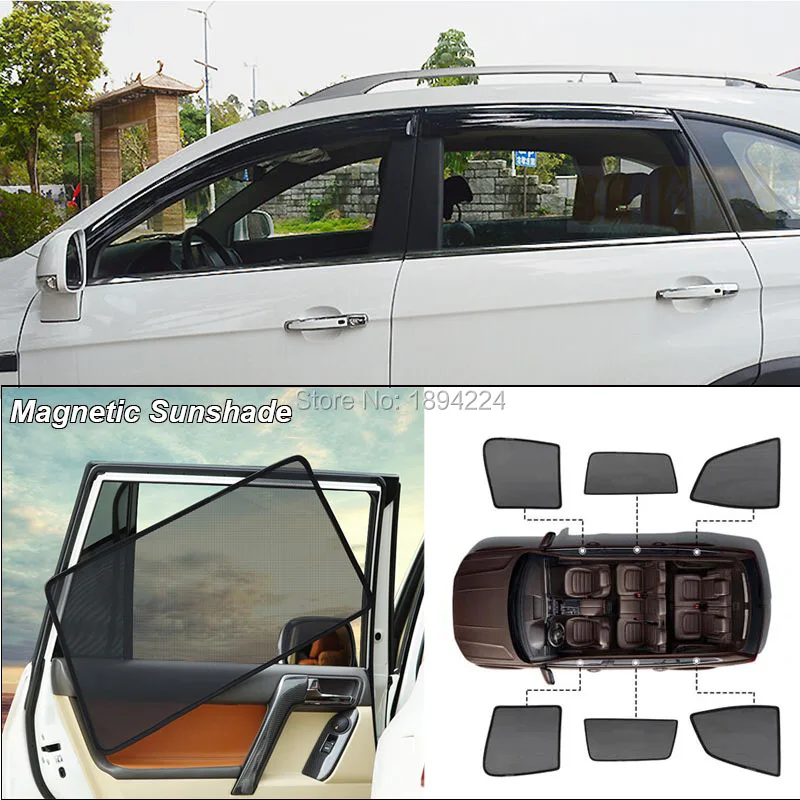 Car Full Side Windows Magnetic Sun Shade UV Protection Ray Blocking Mesh Visor For Chevrolet Captiva 2013 | Автомобили и