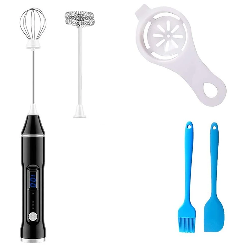 

Milk Frother Electric,Handheld Electric Drink Mixer,Milk Frother Handheld with USB Recharge,for Coffee Lattes Cappuccino