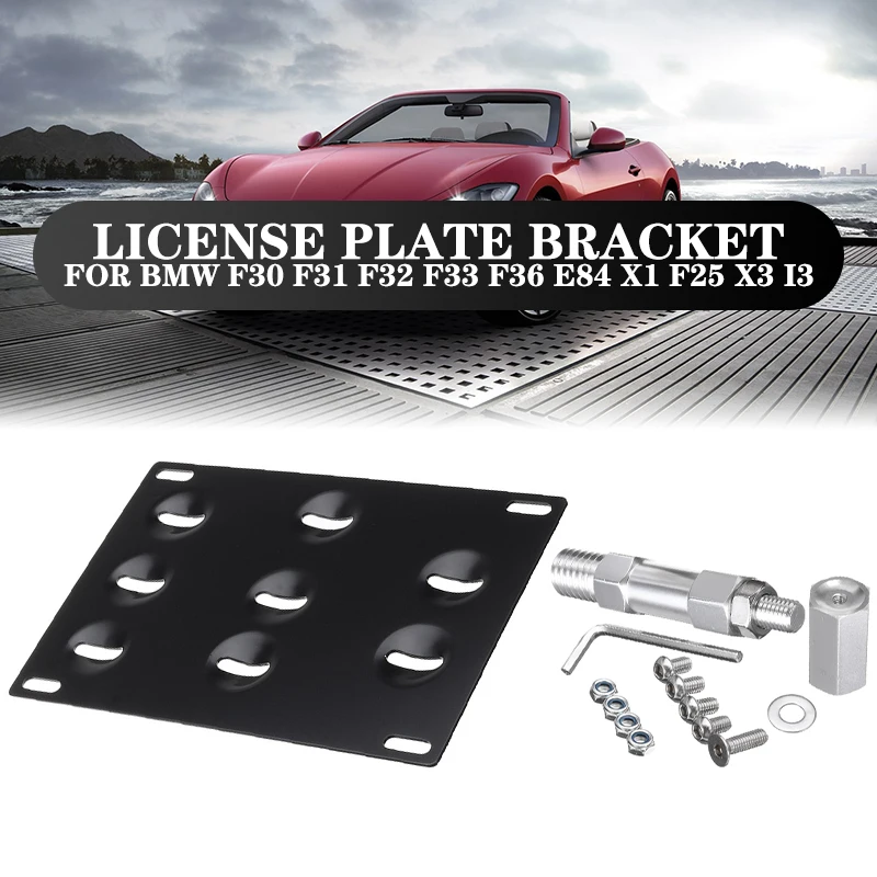 

Front Bumper Tow Hook License Plate Frame Front Bumper License Plate Frame Mounting Bracket For BMW F30 F32 F10 3 4 5 Series