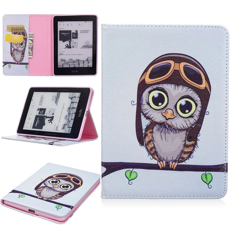Чехол книжка из искусственной кожи для Kindle Voyage 6 дюймов|Чехлы планшетов и