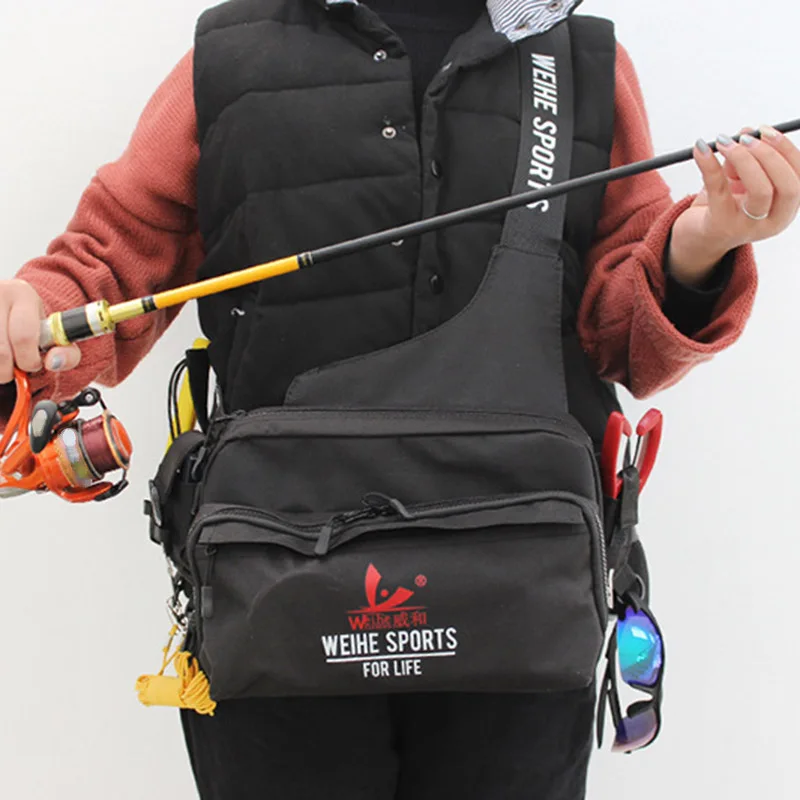 

Fishing Waist Tackle Bag Multi-function Pack Pouch Portable Outdoor Sports Black