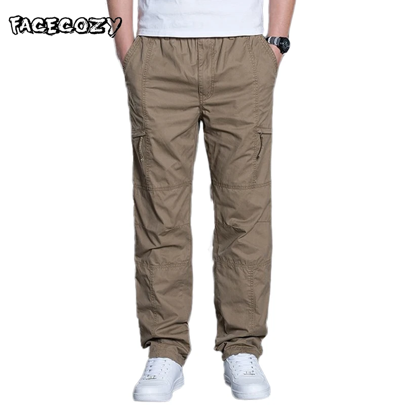 Брюки-карго Facecozy мужские для улицы хлопковые дышащие тонкие штаны тактические