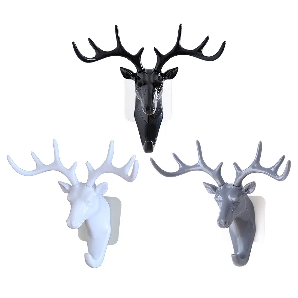 

Wall Hanging Hook Vintage Deer Head Antlers For Clothes Hat Scarf Key Home Wall Decoration Supplies Art Gifts Handmade Goods