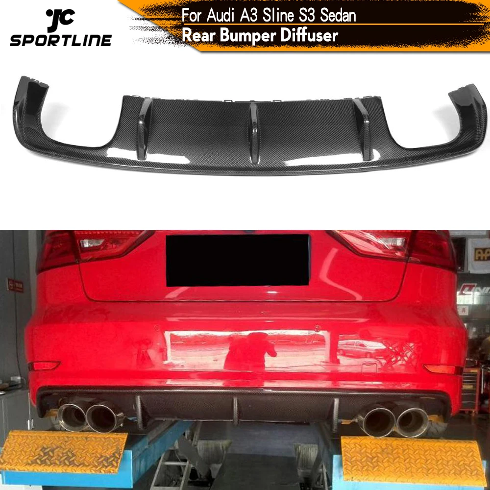 Бампер для Audi A3 Sline S3 Sedan 4 Door 2013 2014 2015 2016 углеродное волокно/FRP|diffuser for audi|rear bumper lipbumper