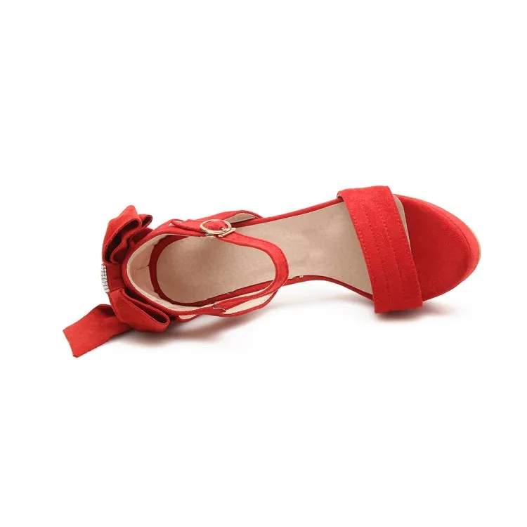 Сандалии женские на платформе Водонепроницаемые босоножки с бантом для сцены