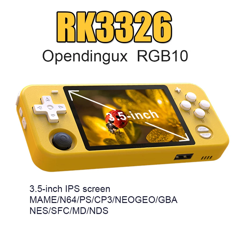 Консоль игровая ручная с открытым исходным кодом 3 5 дюйма для PSP RK3326|Портативные