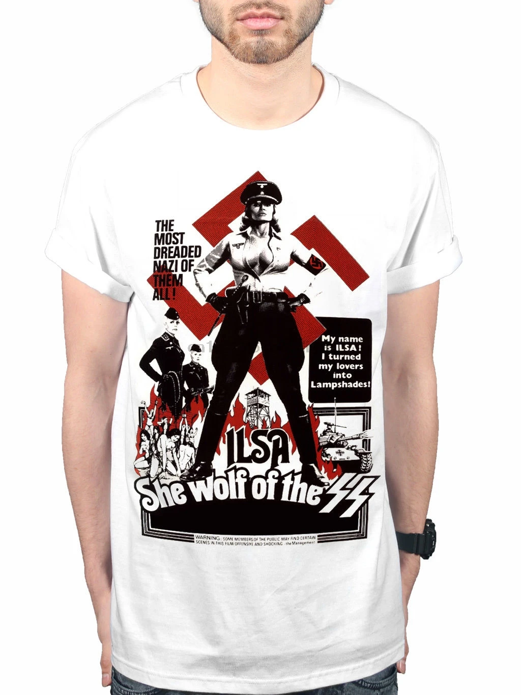 Официальный план 9 Ilsa She Wolf of The SS Новая графическая футболка фильм 1975 высокое
