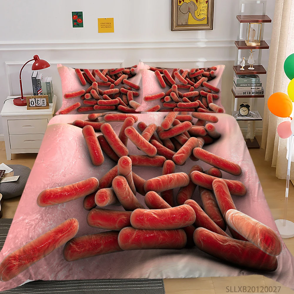 

Home Textile 3D Bedding Set Queen Size Duvet Cover Set Microorganism 2/3 Pcs Polyester Bed Gift Child Adult Dropship
