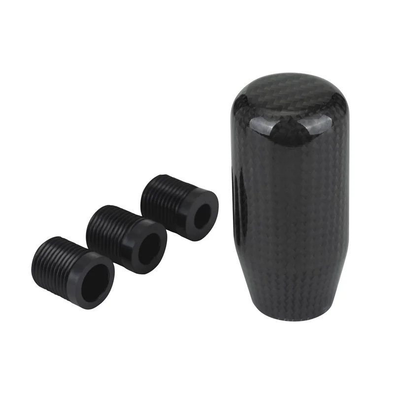 

POSSBAY Manual Transmission Gear Knob Carbon Fiber Car Gear Shift Knob Shifter Lever Black Car Styling Interior Decoration