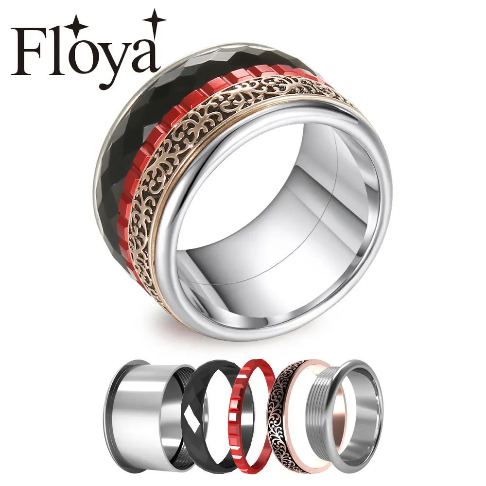 Женские кольца Cremo черные вампира красные для Хэллоуина сменные гладкие с