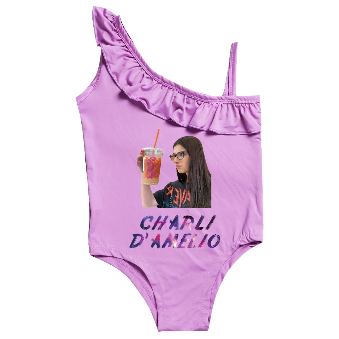 

Charli D'Amelio Merch Swimsuit Toddler Baby Girls Swimwear Kids Beach Wear One Piece Suit Children Sleeveless Swimming Outfits