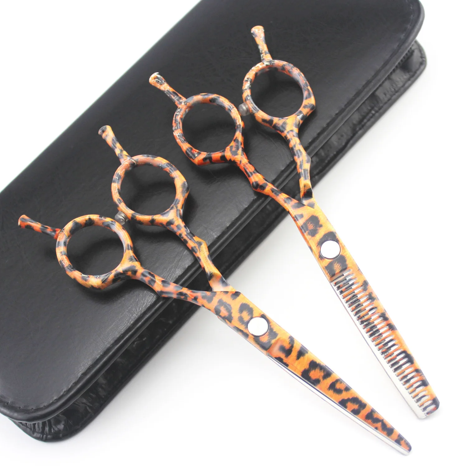 Японские Парикмахерские ножницы 5 дюйма леопардовые парикмахерские набор