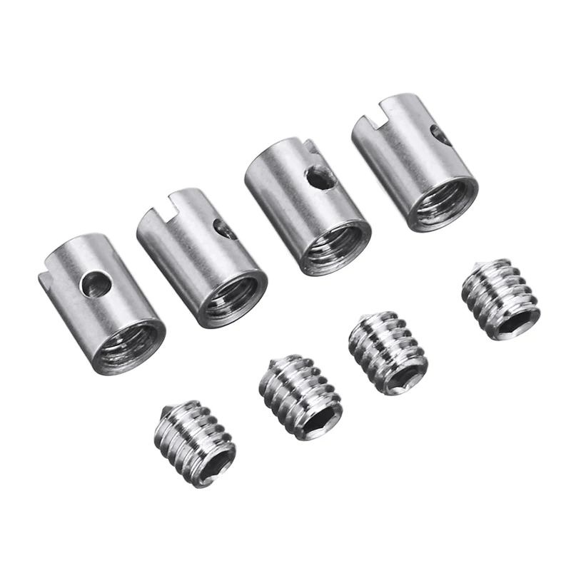 

8pcs/set Silver Solderless Cable Nipples 5mm Throttle Choke for Motorcycle Scooter Quad Mower Accessories
