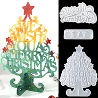 christmas tree moule epoxy star moon sun silicone resin mold word letter molde epoxi kit for house decoration fabrication bijoux